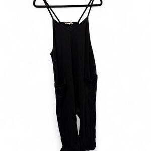 Wild Skyes Large Black Relaxed Fit  Jumpsuit